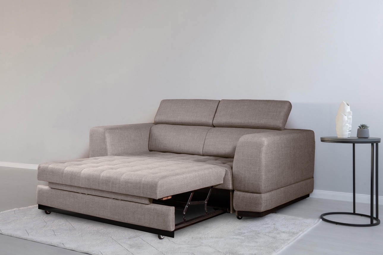 Canapea extensibilă BUTLER 1600, tetiere reglabile, 2170x1120x780 mm, spațiu de dormit 1580x1930 mm.