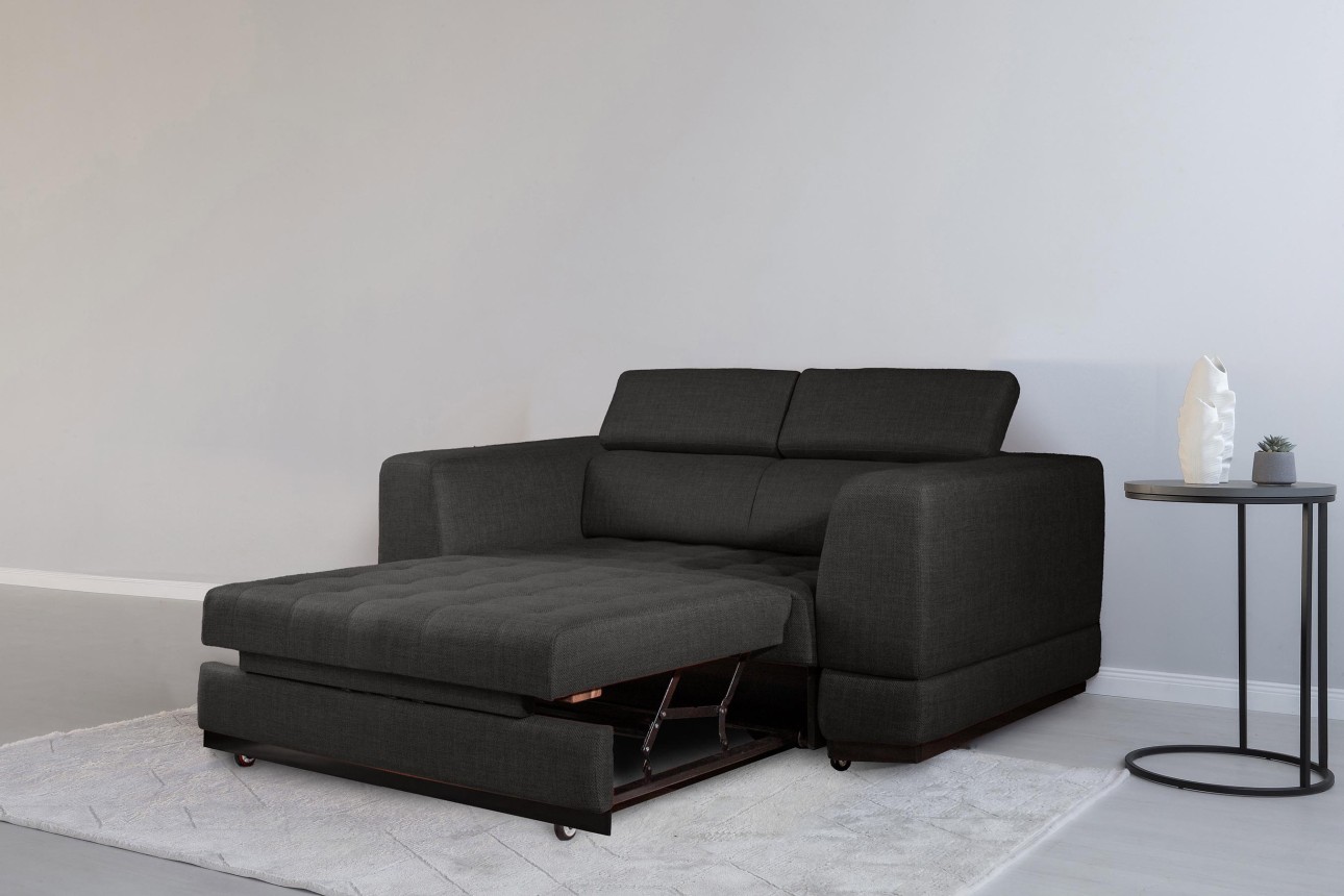 Canapea extensibilă BUTLER 1400, tetiere reglabile, 1960x1120x780 mm, spațiu de dormit 1380x1930 mm.