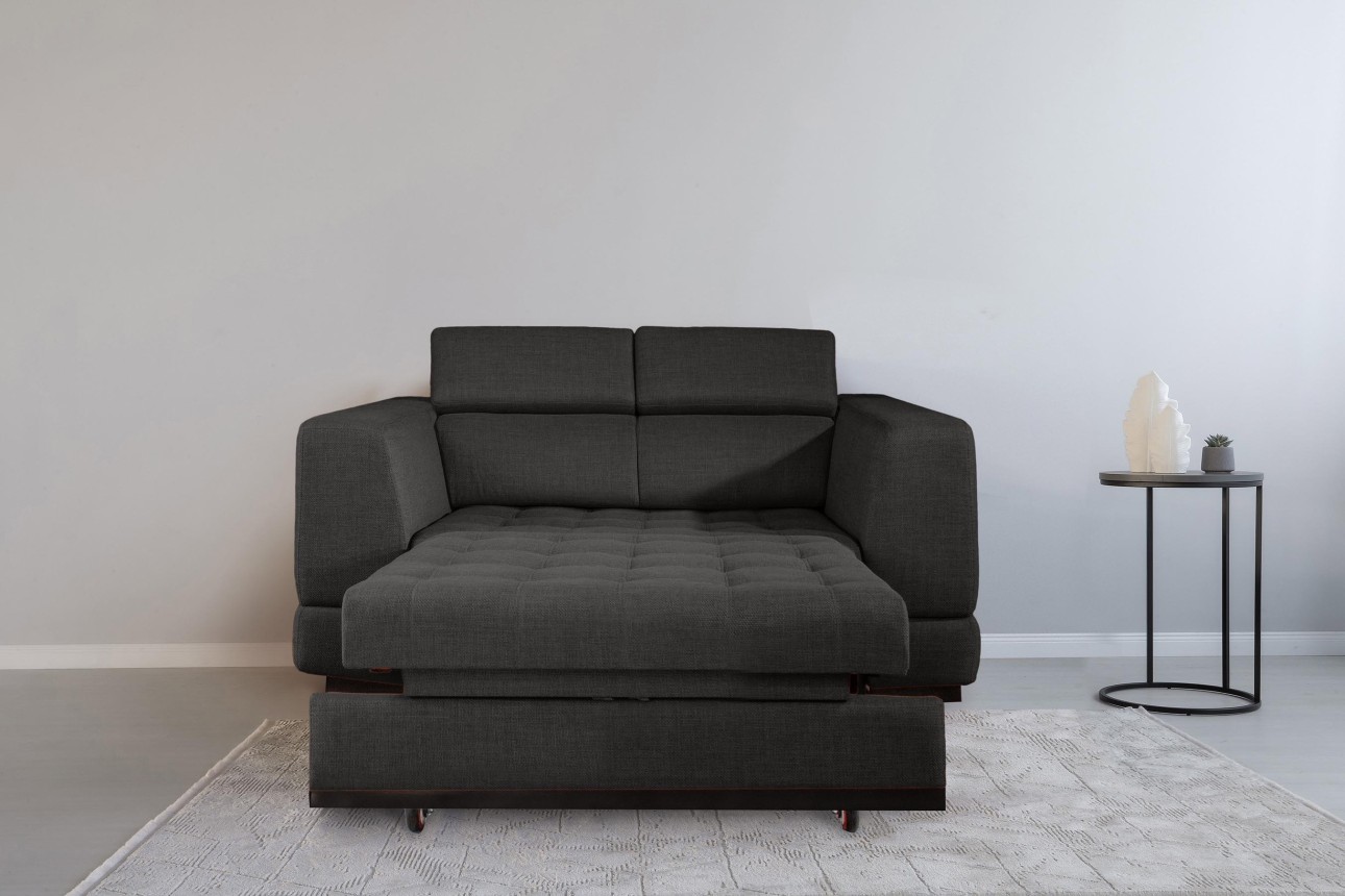 Canapea extensibilă BUTLER 1400, tetiere reglabile, 1960x1120x780 mm, spațiu de dormit 1380x1930 mm.
