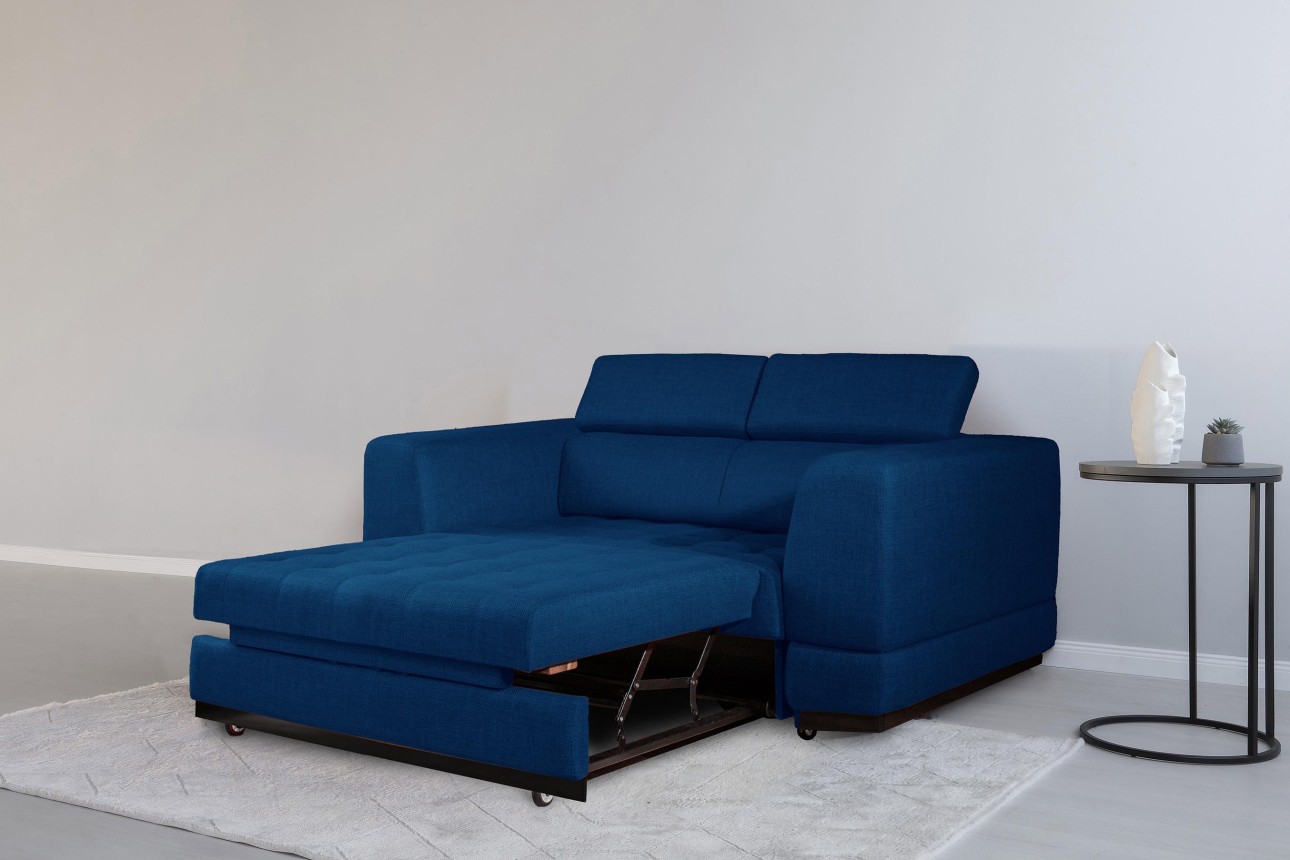 Canapea extensibilă BUTLER 1400, tetiere reglabile, 1960x1120x780 mm, spațiu de dormit 1380x1930 mm.