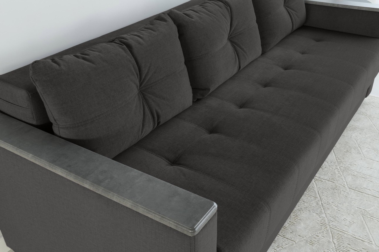 Canapea extensibilă KENTUCKY, cu ladă de depozitare, 2270*1000x800 mm, spațiu de dormit 2020x1450 mm.
