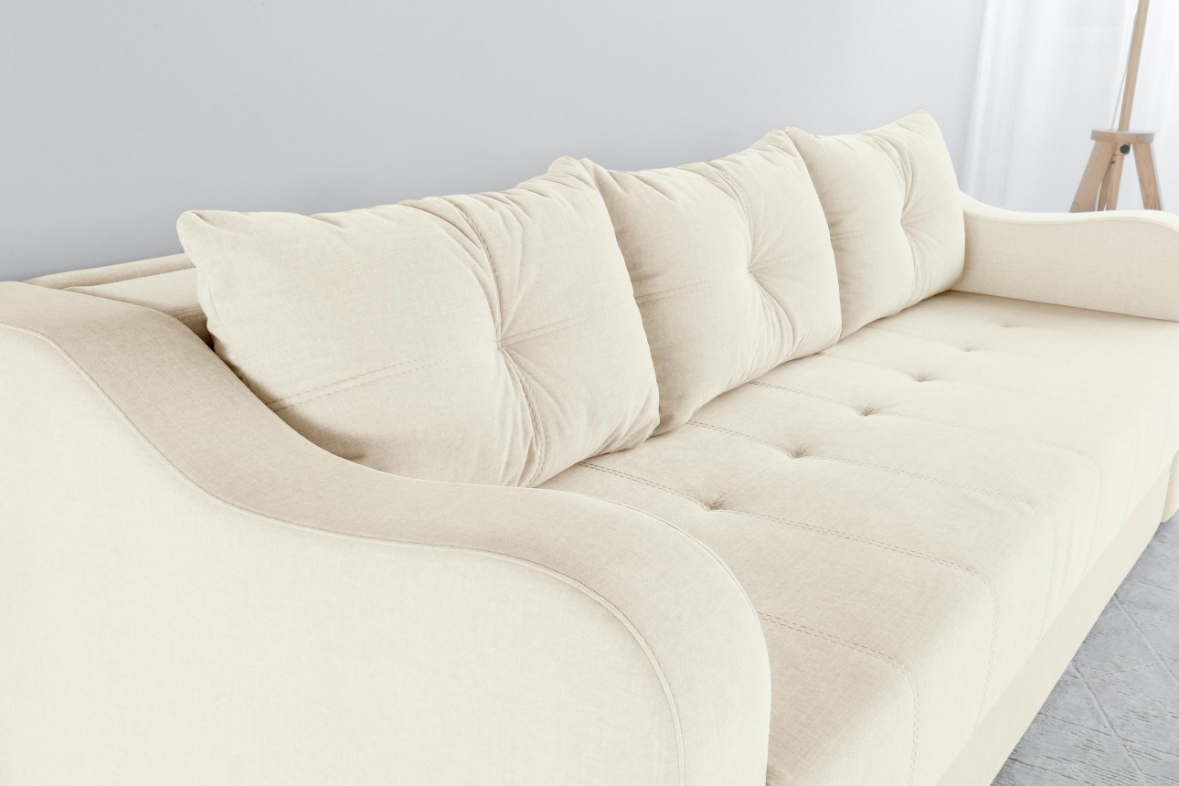 Canapea extensibilă MILANO, cu ladă de depozitare, 2350x1000x800 mm, spațiu de dormit 2020x1450 mm.