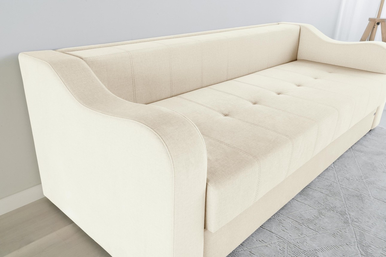 Canapea extensibilă MILANO, cu ladă de depozitare, 2350x1000x800 mm, spațiu de dormit 2020x1450 mm.