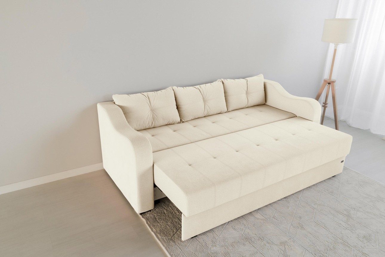 Canapea extensibilă MILANO, cu ladă de depozitare, 2350x1000x800 mm, spațiu de dormit 2020x1450 mm.