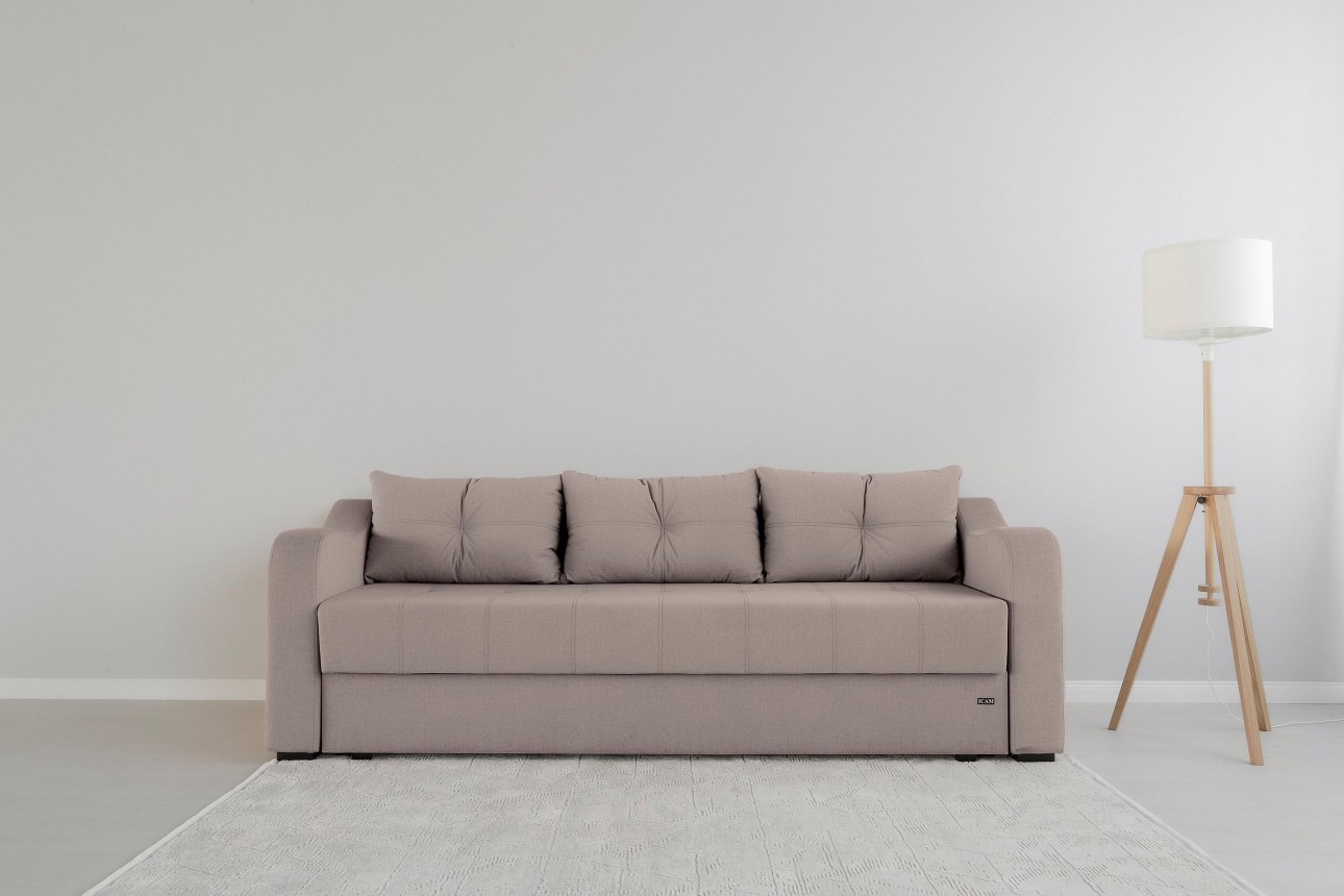 Canapea extensibilă MILANO, cu ladă de depozitare, 2350x1000x800 mm, spațiu de dormit 2020x1450 mm.