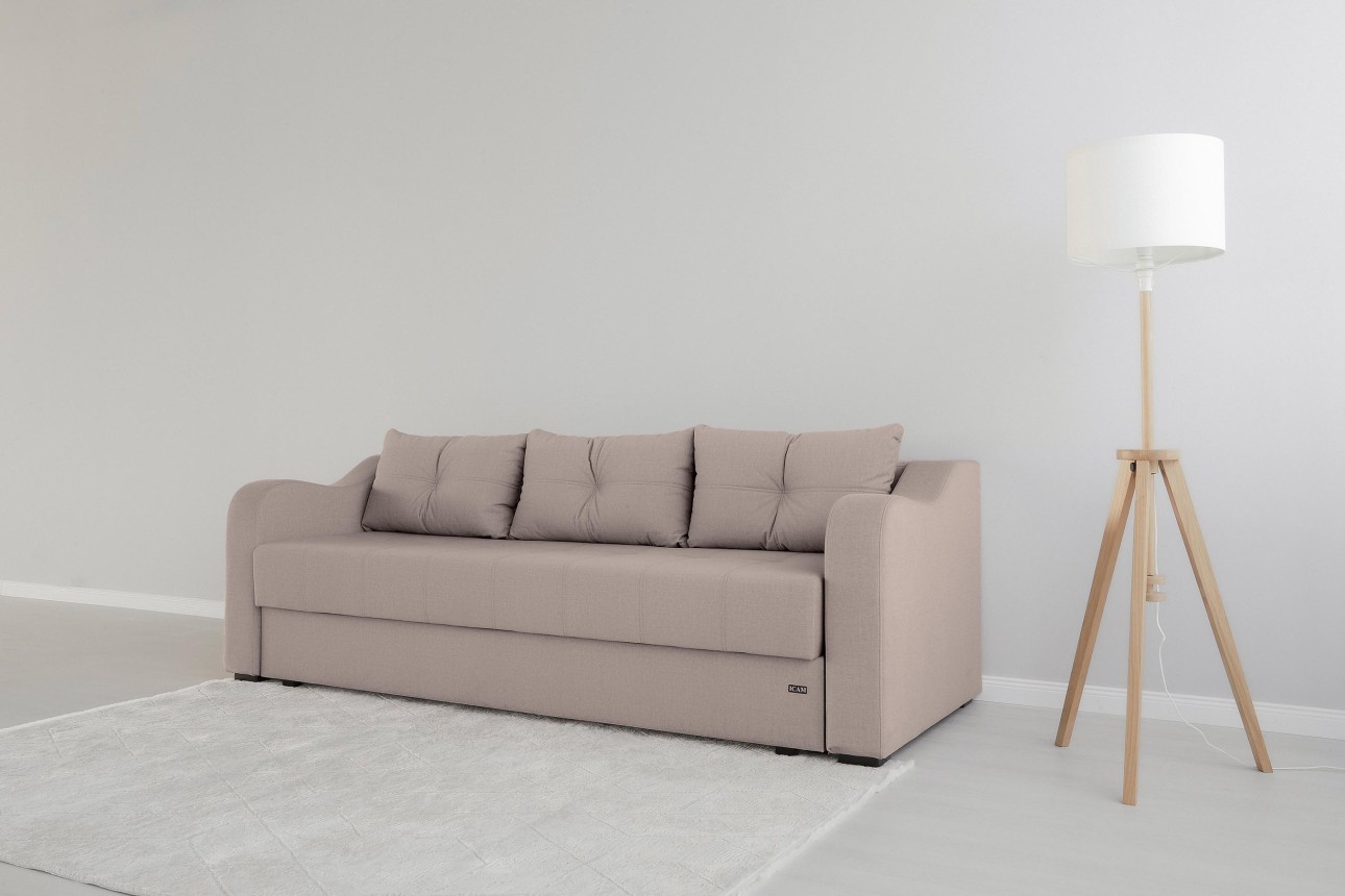 Canapea extensibilă MILANO, cu ladă de depozitare, 2350x1000x800 mm, spațiu de dormit 2020x1450 mm.