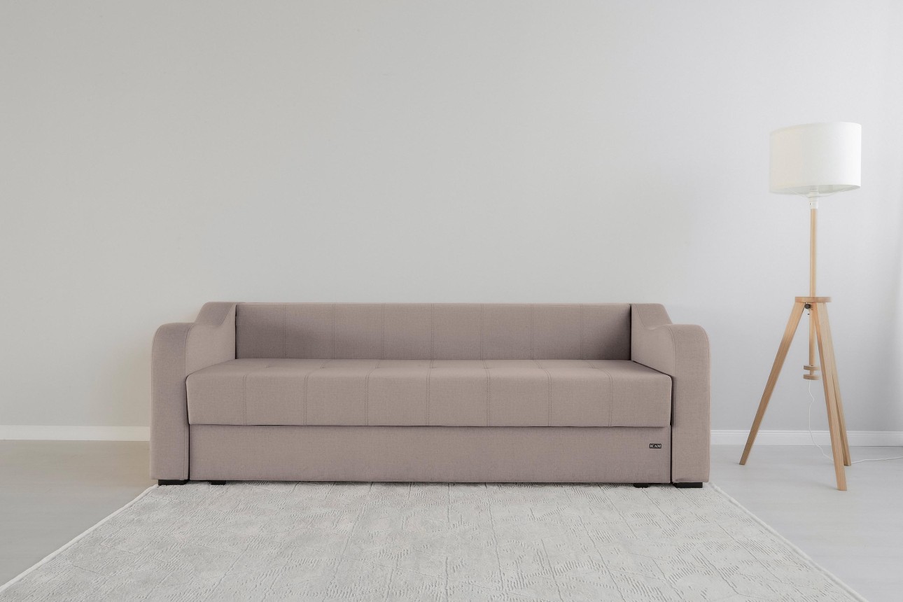 Canapea extensibilă MILANO, cu ladă de depozitare, 2350x1000x800 mm, spațiu de dormit 2020x1450 mm.