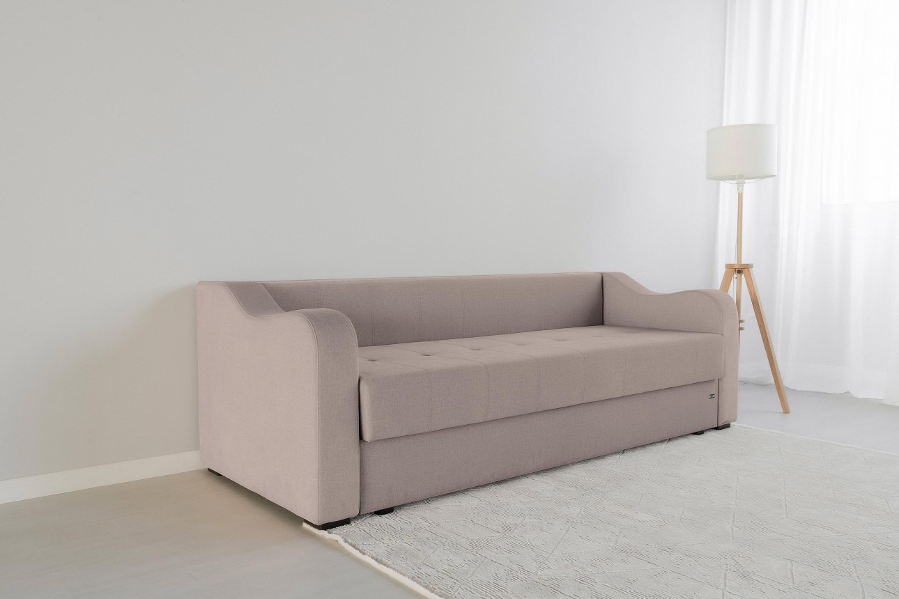 Canapea extensibilă MILANO, cu ladă de depozitare, 2350x1000x800 mm, spațiu de dormit 2020x1450 mm.