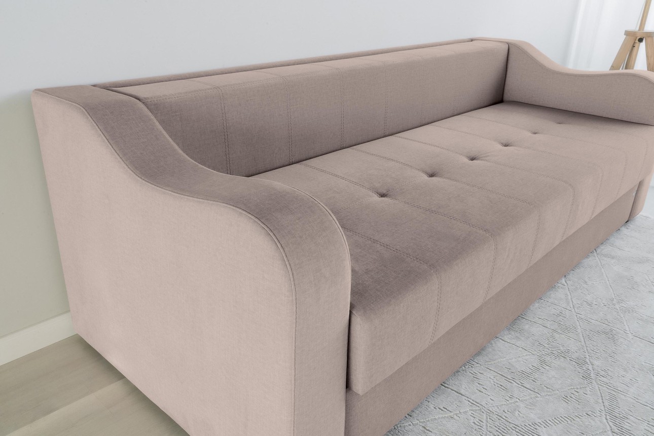 Canapea extensibilă MILANO, cu ladă de depozitare, 2350x1000x800 mm, spațiu de dormit 2020x1450 mm.