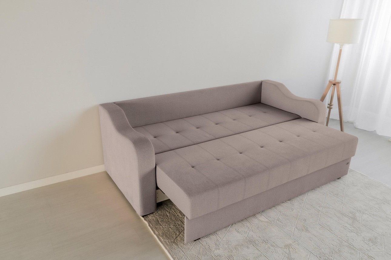 Canapea extensibilă MILANO, cu ladă de depozitare, 2350x1000x800 mm, spațiu de dormit 2020x1450 mm.