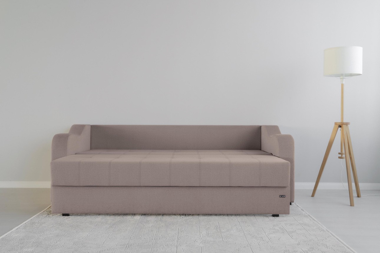Canapea extensibilă MILANO, cu ladă de depozitare, 2350x1000x800 mm, spațiu de dormit 2020x1450 mm.