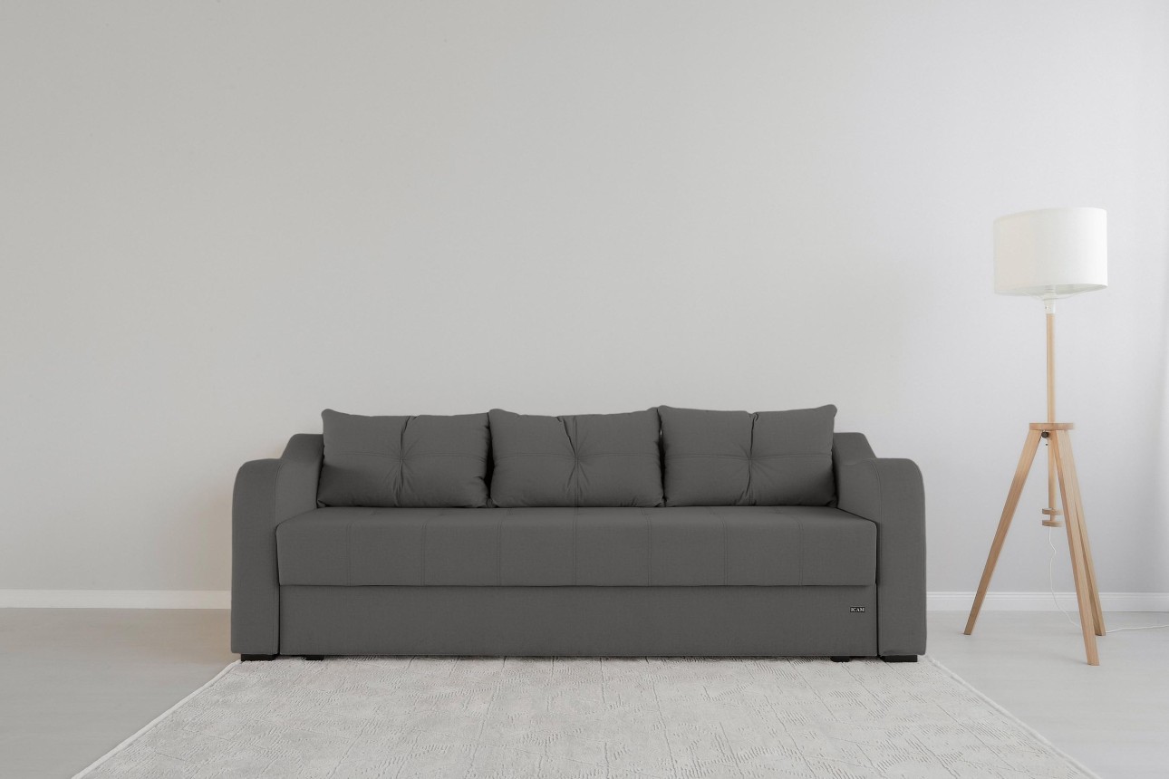 Canapea extensibilă MILANO, cu ladă de depozitare, 2350x1000x800 mm, spațiu de dormit 2020x1450 mm.