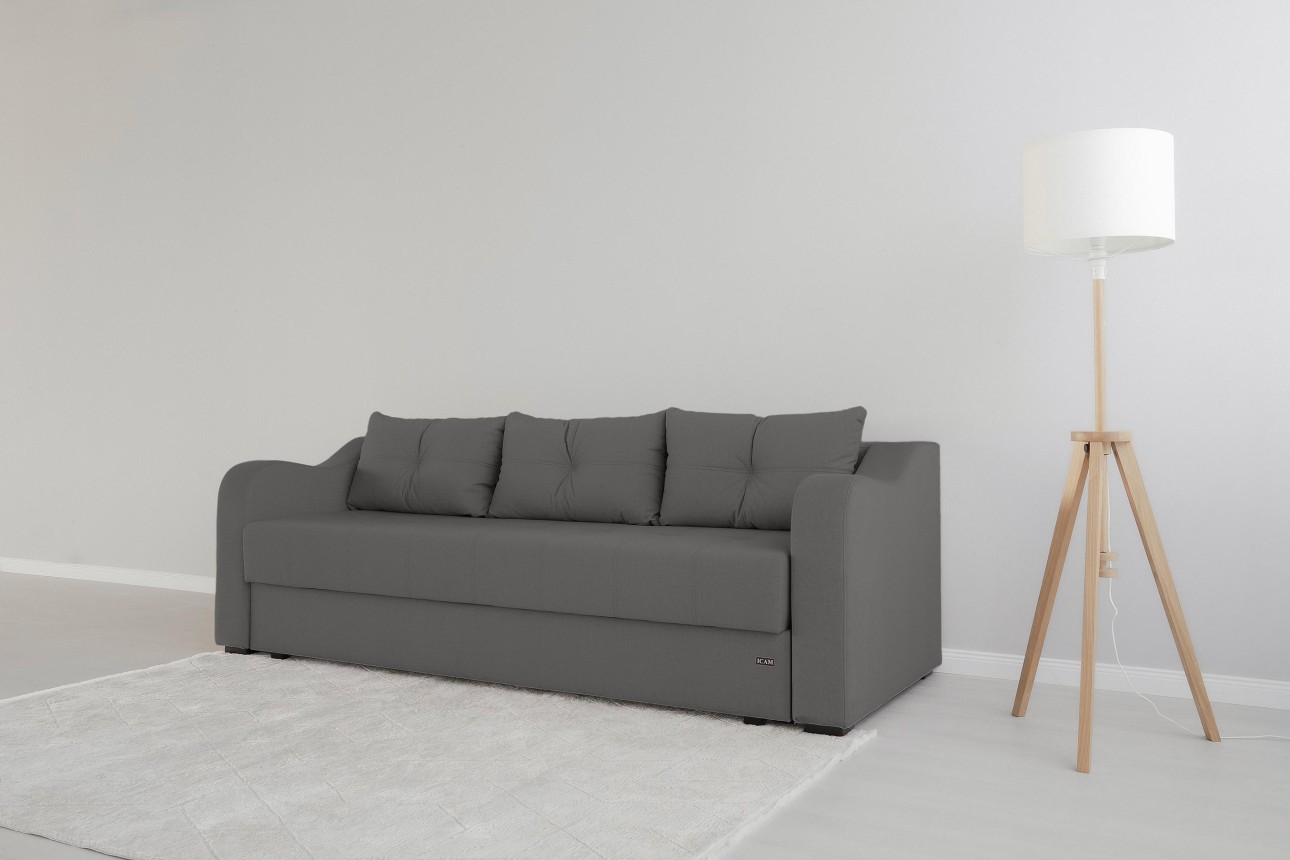 Canapea extensibilă MILANO, cu ladă de depozitare, 2350x1000x800 mm, spațiu de dormit 2020x1450 mm.