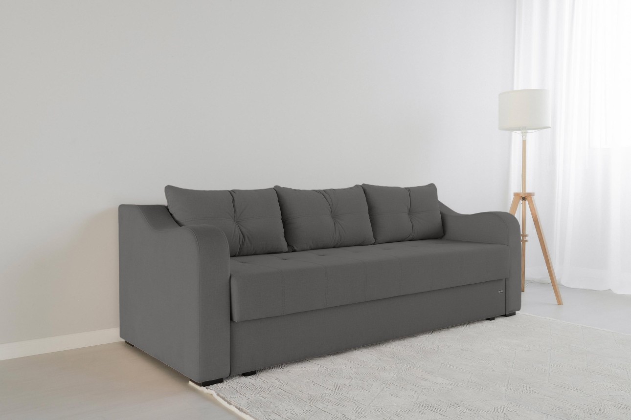 Canapea extensibilă MILANO, cu ladă de depozitare, 2350x1000x800 mm, spațiu de dormit 2020x1450 mm.