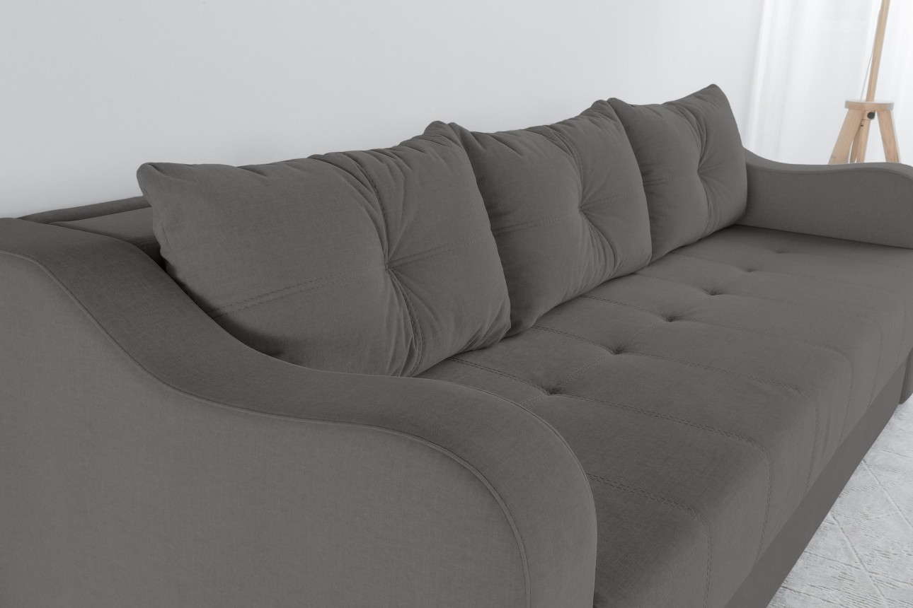 Canapea extensibilă MILANO, cu ladă de depozitare, 2350x1000x800 mm, spațiu de dormit 2020x1450 mm.