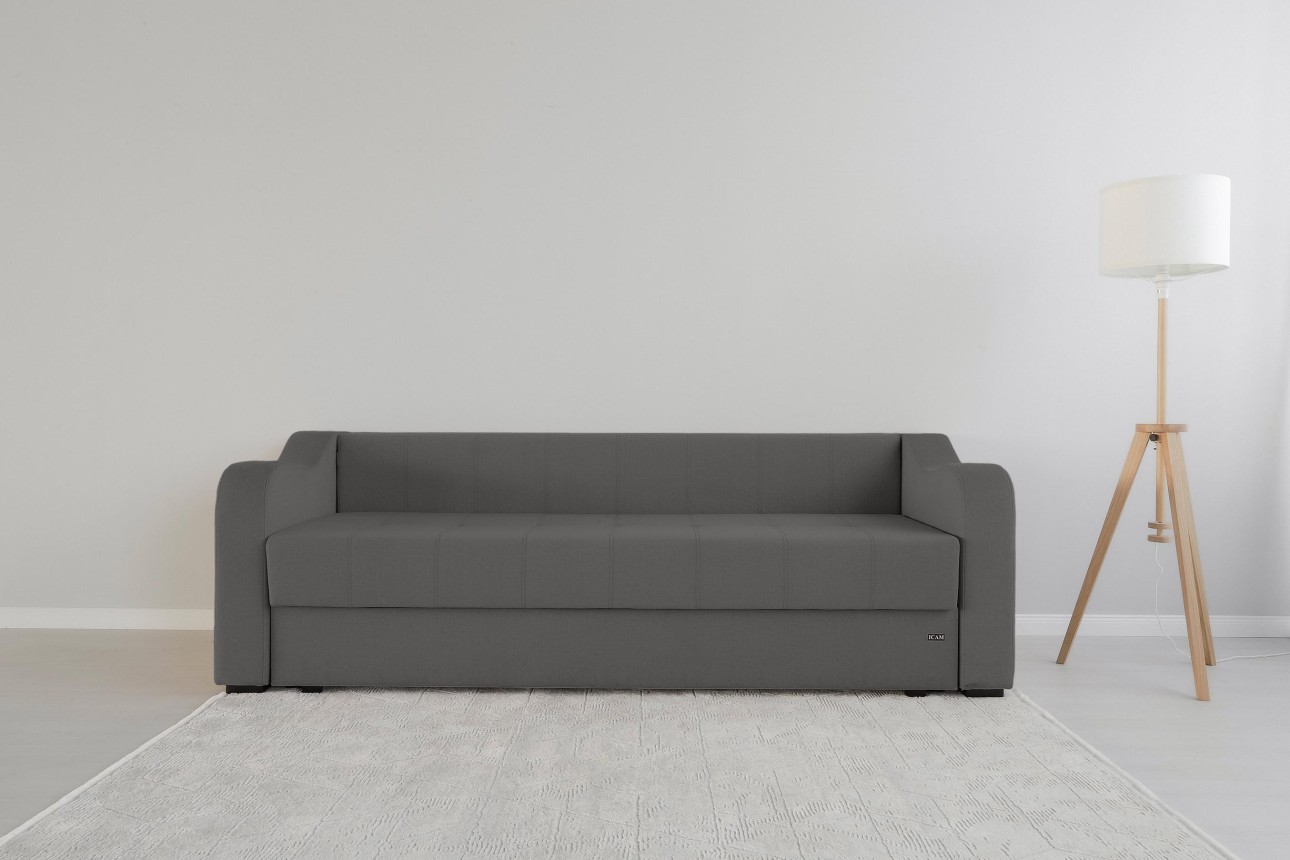 Canapea extensibilă MILANO, cu ladă de depozitare, 2350x1000x800 mm, spațiu de dormit 2020x1450 mm.