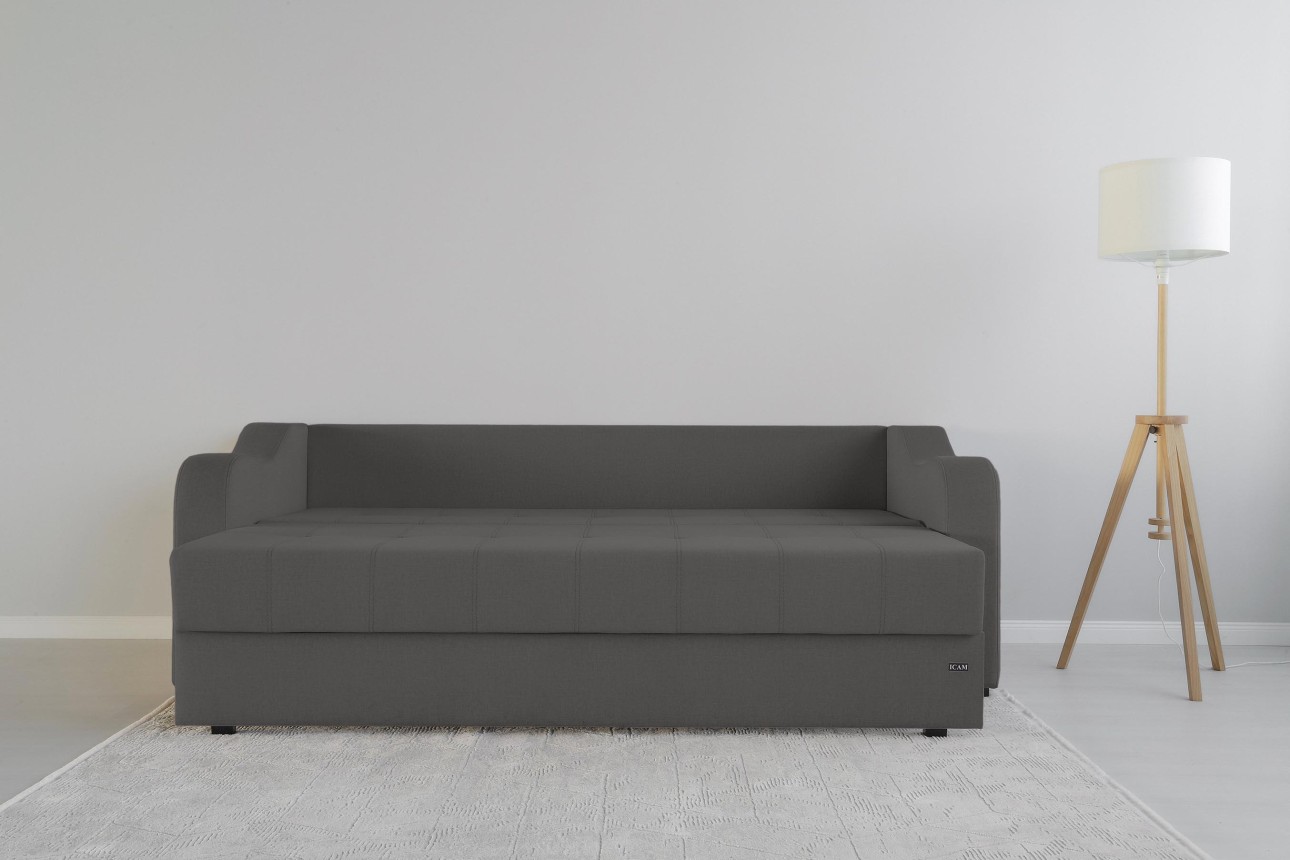 Canapea extensibilă MILANO, cu ladă de depozitare, 2350x1000x800 mm, spațiu de dormit 2020x1450 mm.