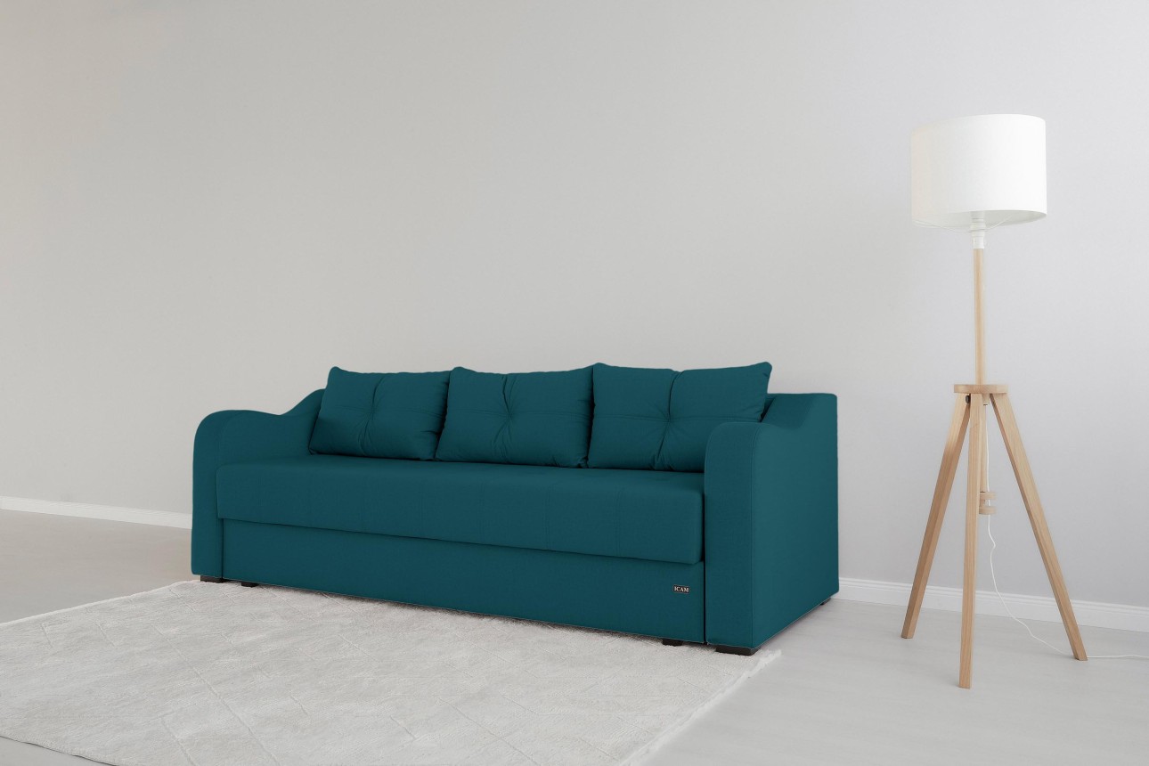 Canapea extensibilă MILANO, cu ladă de depozitare, 2350x1000x800 mm, spațiu de dormit 2020x1450 mm.
