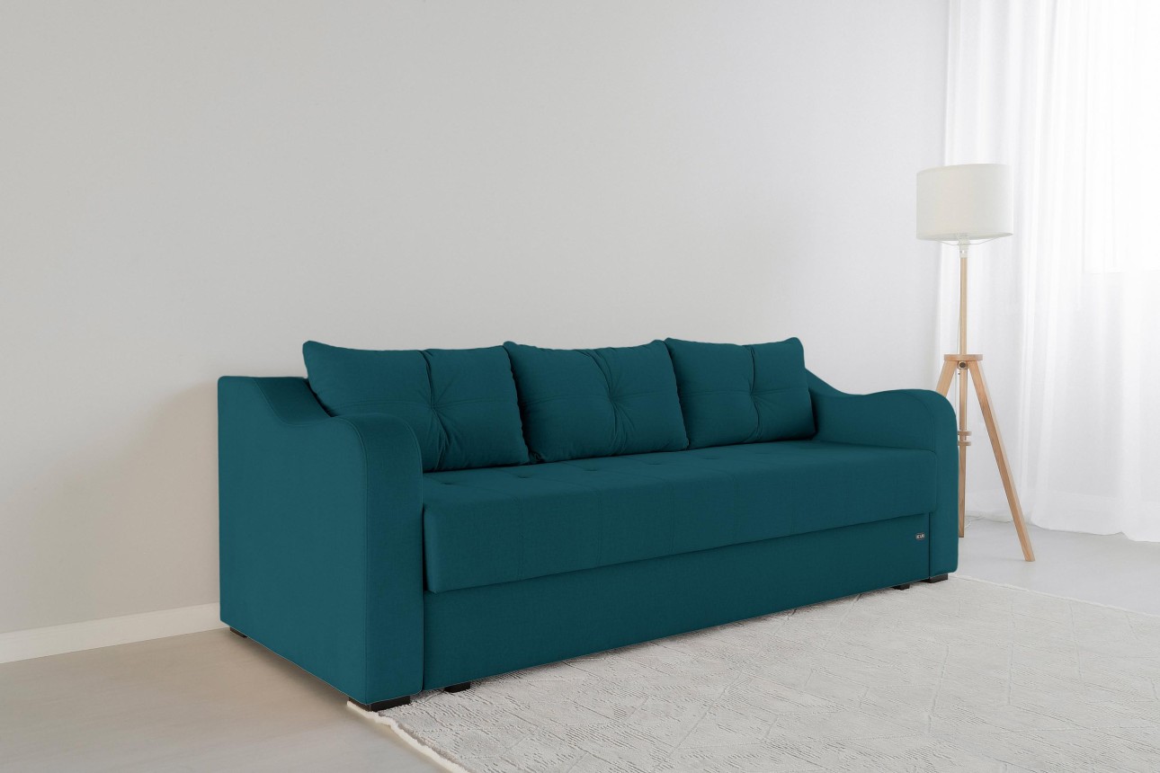 Canapea extensibilă MILANO, cu ladă de depozitare, 2350x1000x800 mm, spațiu de dormit 2020x1450 mm.
