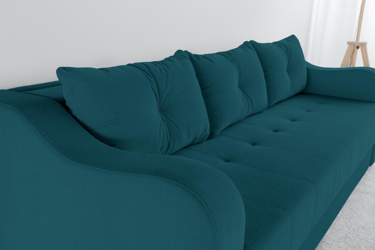 Canapea extensibilă MILANO, cu ladă de depozitare, 2350x1000x800 mm, spațiu de dormit 2020x1450 mm.