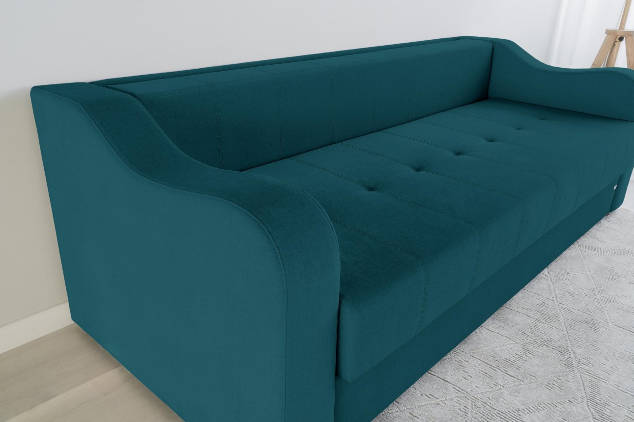 Canapea extensibilă MILANO, cu ladă de depozitare, 2350x1000x800 mm, spațiu de dormit 2020x1450 mm.