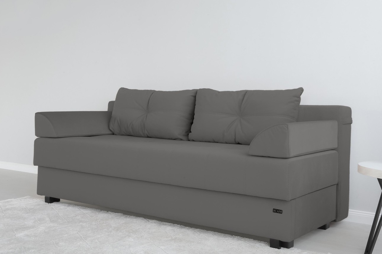 Canapea extensibilă DUBLIN, cu ladă de depozitare, 2000x950x770 mm, spațiu de dormit 2000x1500 mm.