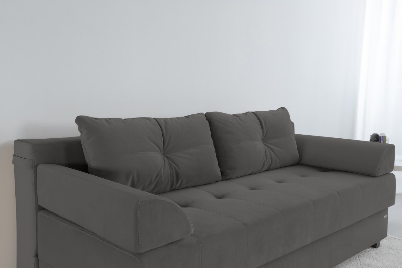 Canapea extensibilă DUBLIN, cu ladă de depozitare, 2000x950x770 mm, spațiu de dormit 2000x1500 mm.