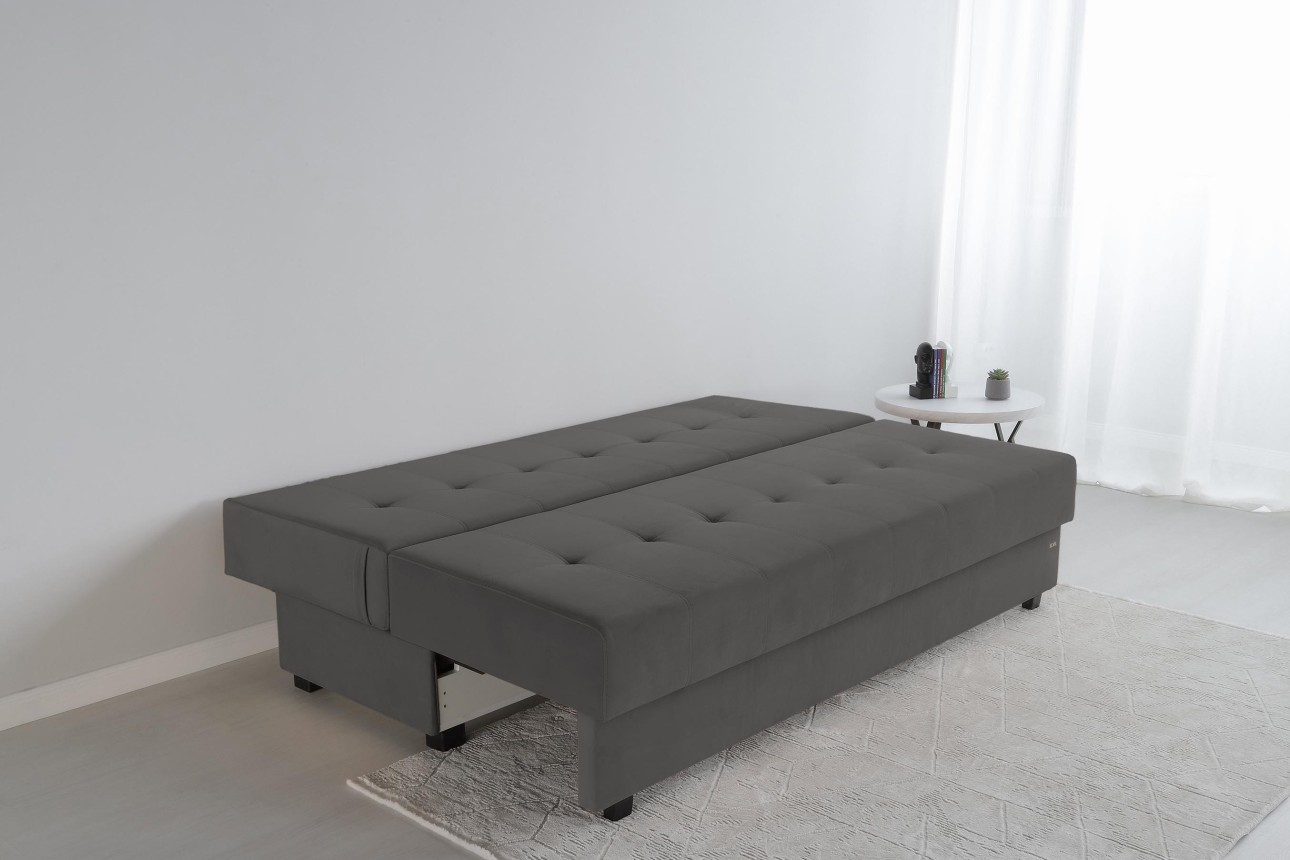 Canapea extensibilă DUBLIN, cu ladă de depozitare, 2000x950x770 mm, spațiu de dormit 2000x1500 mm.