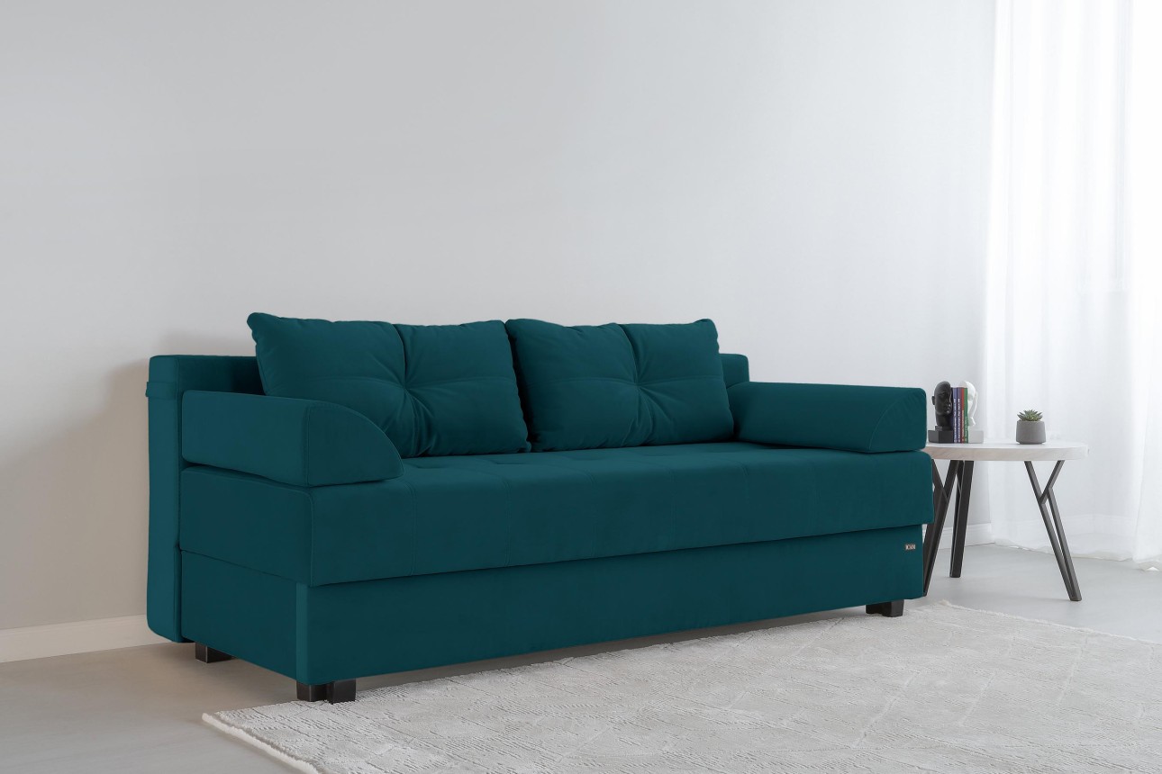 Canapea extensibilă DUBLIN, cu ladă de depozitare, 2000x950x770 mm, spațiu de dormit 2000x1500 mm.