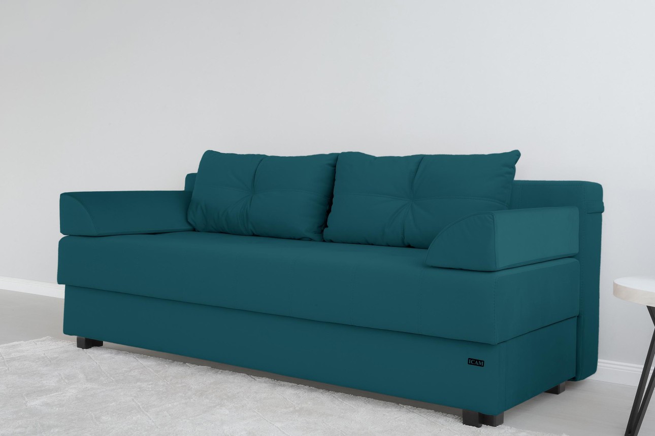 Canapea extensibilă DUBLIN, cu ladă de depozitare, 2000x950x770 mm, spațiu de dormit 2000x1500 mm.