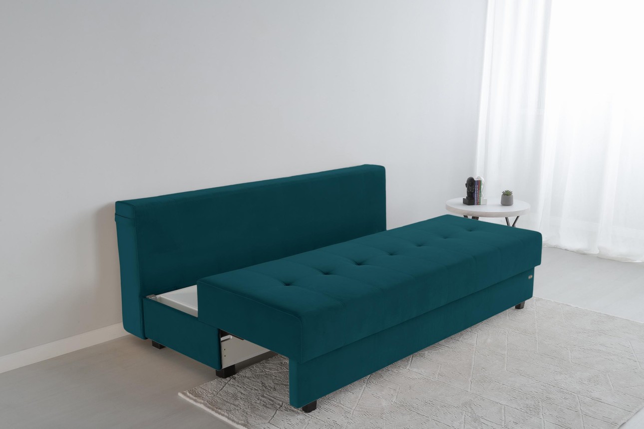 Canapea extensibilă DUBLIN, cu ladă de depozitare, 2000x950x770 mm, spațiu de dormit 2000x1500 mm.