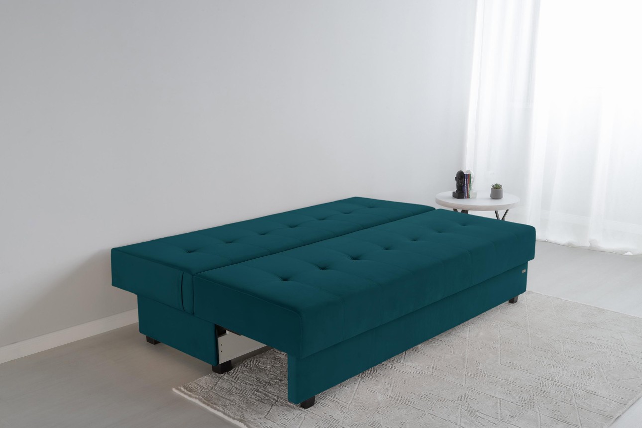 Canapea extensibilă DUBLIN, cu ladă de depozitare, 2000x950x770 mm, spațiu de dormit 2000x1500 mm.