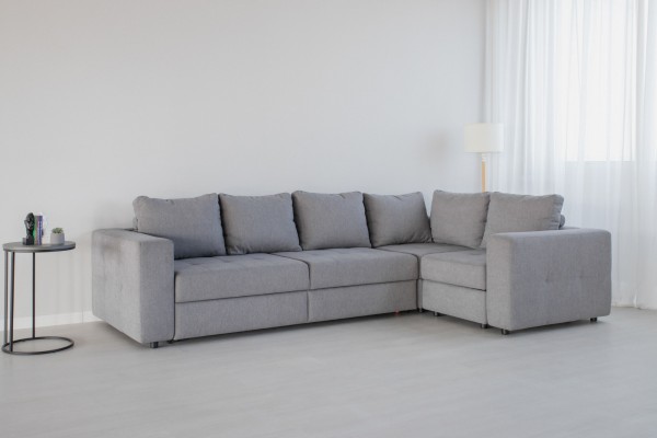 Colțar modular STONE (ansamblul 7) , extensibil, ladă de depozitare, spațiu de dormit 2000x2000 mm.