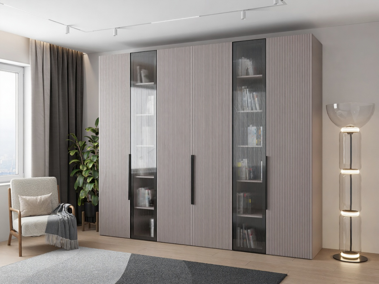 Dulap pentru living MILANO, cu 6 uși