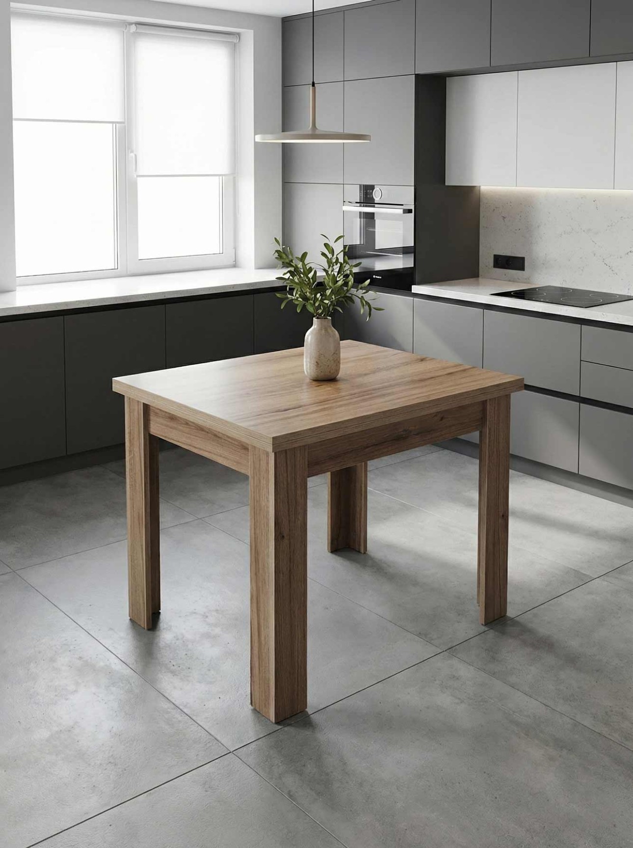 Masă Extensibilă FIORI 600x800/ 1200x800 mm - PAL Melaminat Premium | Mecanism Rotativ