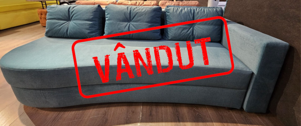 Canapea extensibilă GRACE (cotieră dreapta), cu ladă de depozitare, 2300x1000x770 mm, spațiu de dormit 2100x1500 mm.