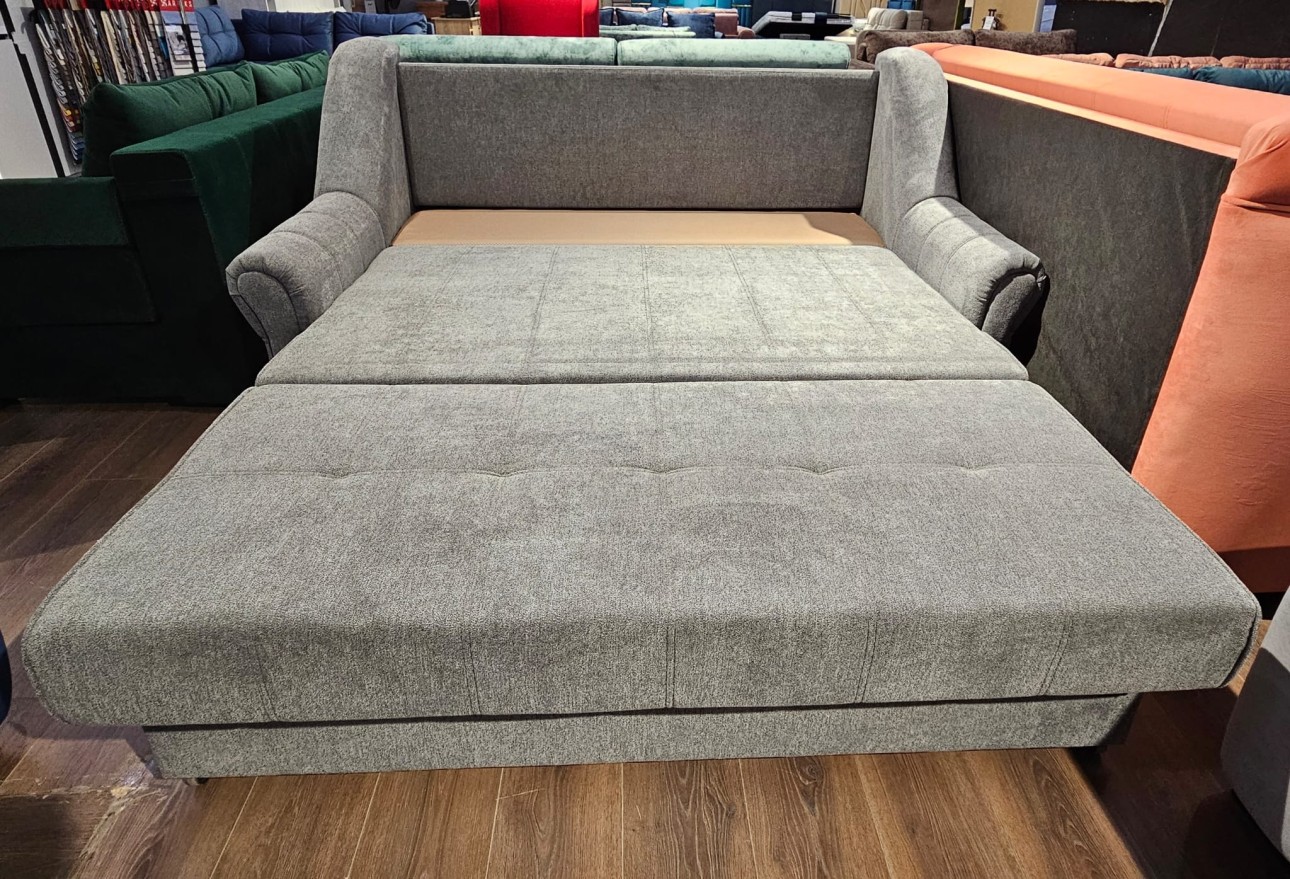 Canapea extensibilă Narcis / lux (1500), cu ladă de depozitare, 1900x1100x1000 mm, spațiu de dormit 1530x1900 mm.