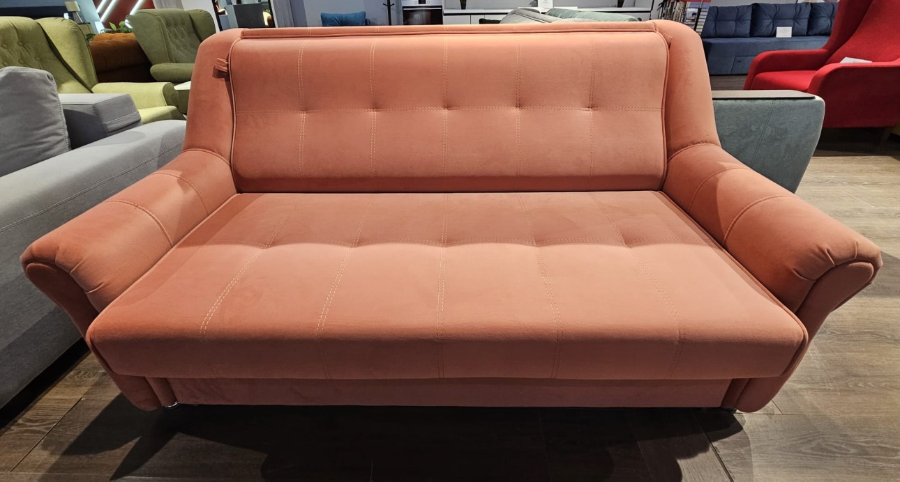 Canapea extensibilă Narcis / lux (1500), cu ladă de depozitare, 1900x1100x1000 mm, spațiu de dormit 1530x1900 mm.