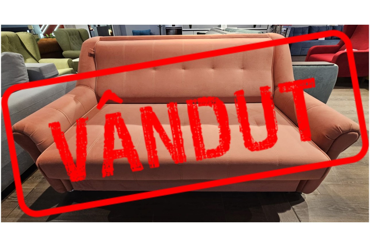 Canapea extensibilă Narcis / lux (1500), cu ladă de depozitare, 1900x1100x1000 mm, spațiu de dormit 1530x1900 mm.