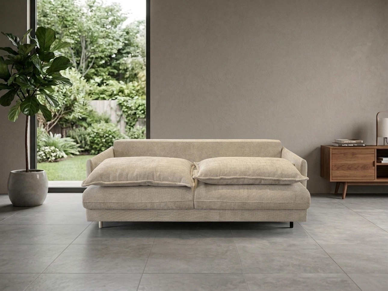 Canapea extensibilă Airy, cu ladă de depozitare, 2200x1080x640 mm, spațiu de dormit 1550x2100x640 mm