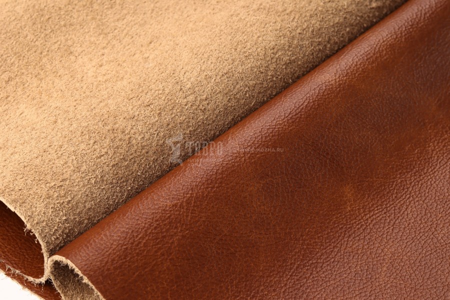 Натуральная кожа коньяк
