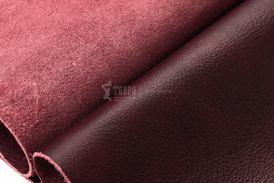 Натуральная кожа бургунди